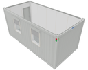 Nieuwe bureelcontainer 6m x 3m DKVR Lichtgrijs