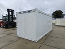 Nieuwe bureelcontainer 6m x 2m40 DKVR Wit - met tralies