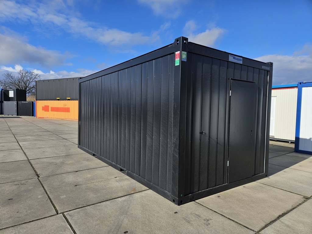 Nieuwe bureelcontainer 6m x 3m DKVR Zwart met airco