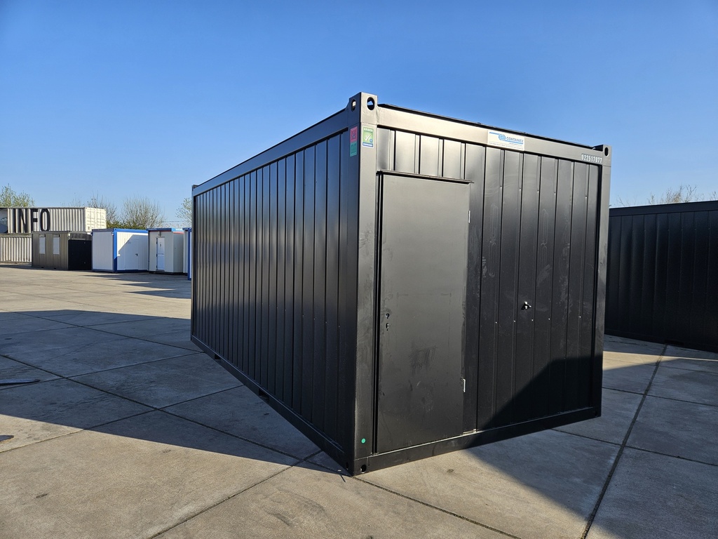 Neu Buröcontainer 6m x 3m DKVK Schwarz mit mobile airco