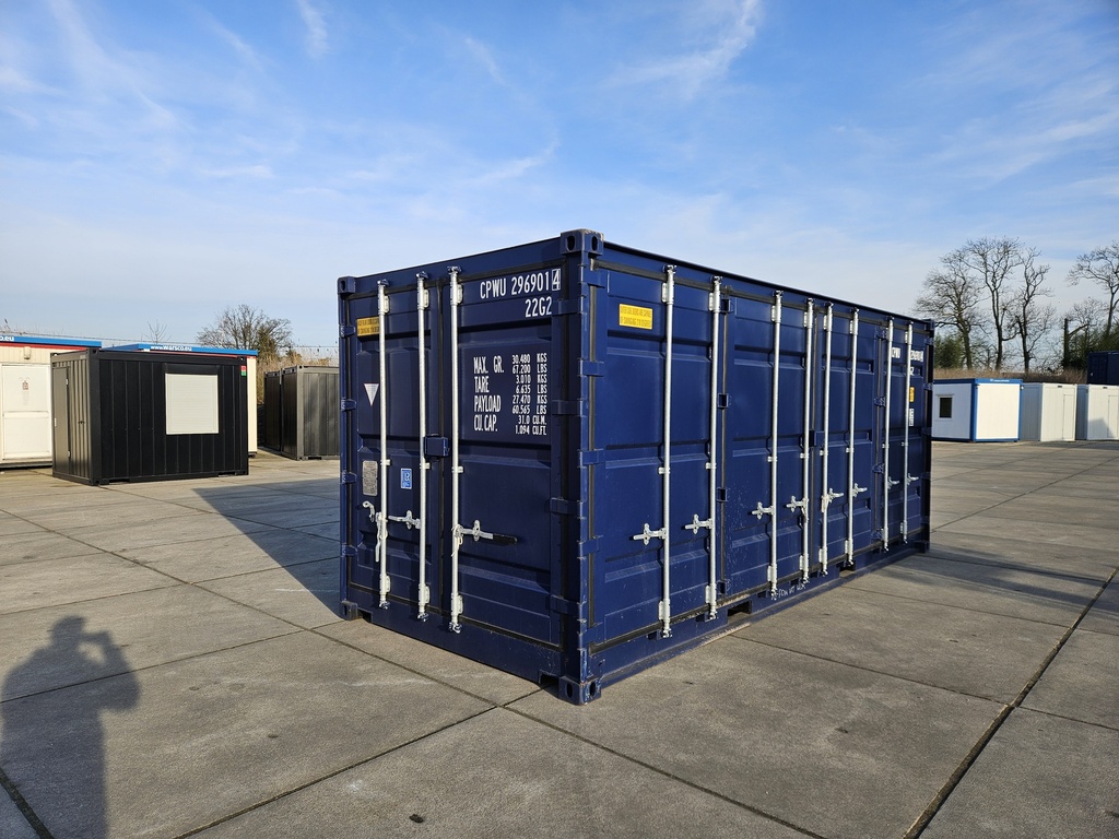 20ft HC Open Side Container Nieuw (One way) Donkerblauw 
