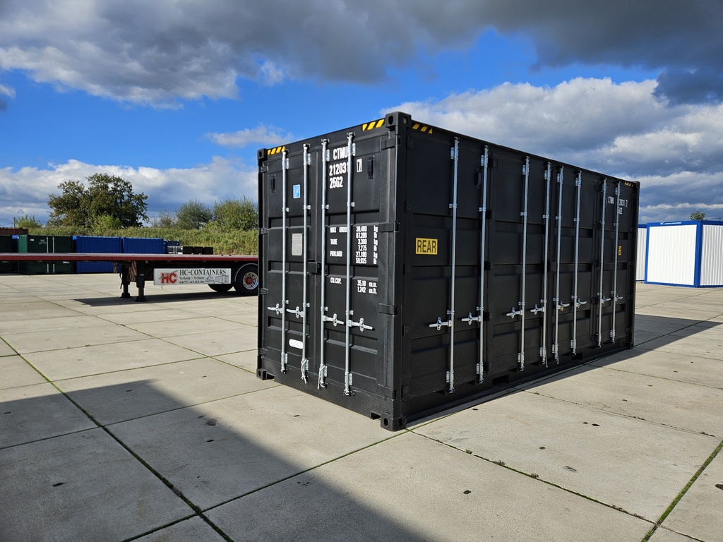 20ft HC Open Side  Container Nouveau (One way) Noir