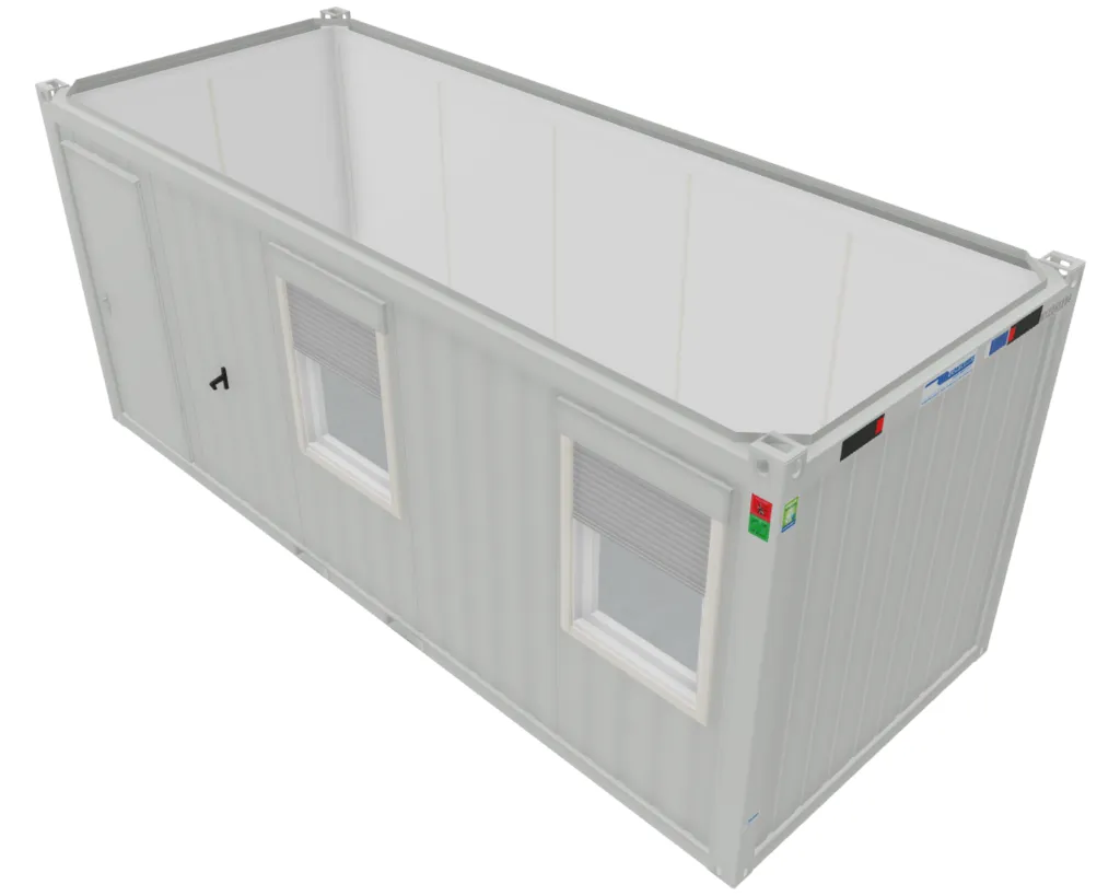 Nieuwe bureelcontainer 6m x 2m40 AR Lichtgrijs