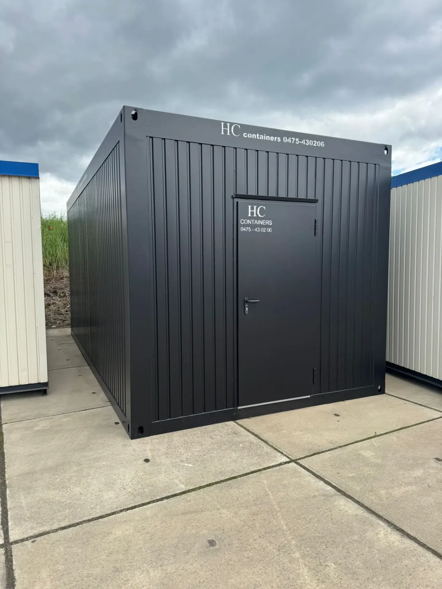 Nieuwe bureelcontainer 6m x 3m DKVR - Zwart