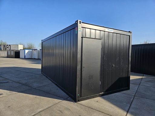 Nouveau conteneur de bureau 6m x 3m DKVK Noir avec airco mobile