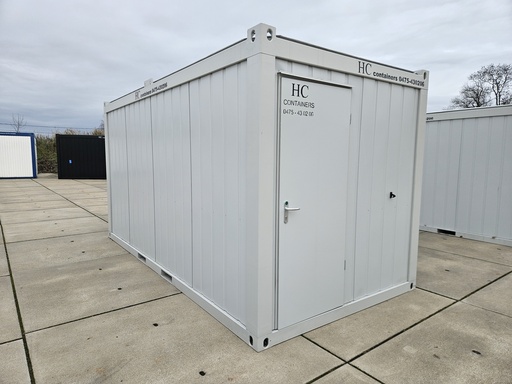 Nieuwe bureelcontainer 5m x 2m40 DKVR Lichtgrijs